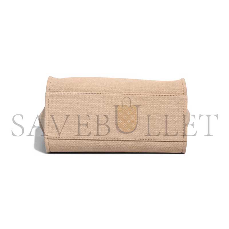 CHANEL DEAUVILLE MEDIUM CANVAS LAMB BEIGE AS4317 (39*30*22cm)